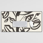 Abstract line art eyes  Desk Mat Gallery Image 1