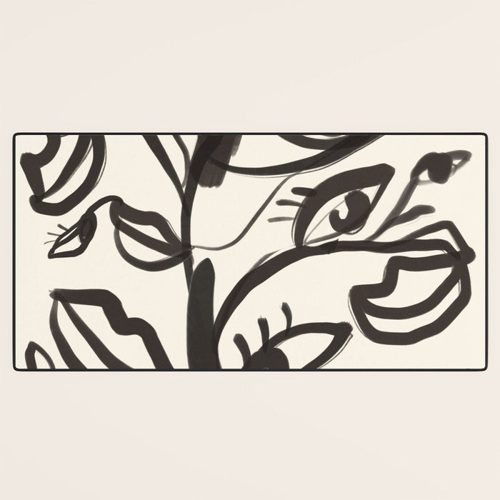 Abstract line art eyes  Desk Mat Gallery Image 3