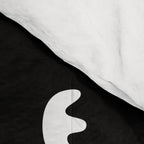 Black and white abstract organic shape pattern Comforter Gallery Image 4