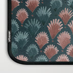 Art Deco scallops Watercolour palmtrees - teal pink Laptop Sleeve Gallery Image 3