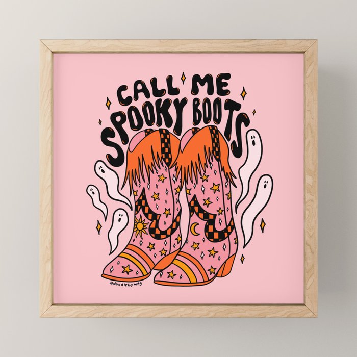 Spooky Boots Mini Art Print Gallery Image 1