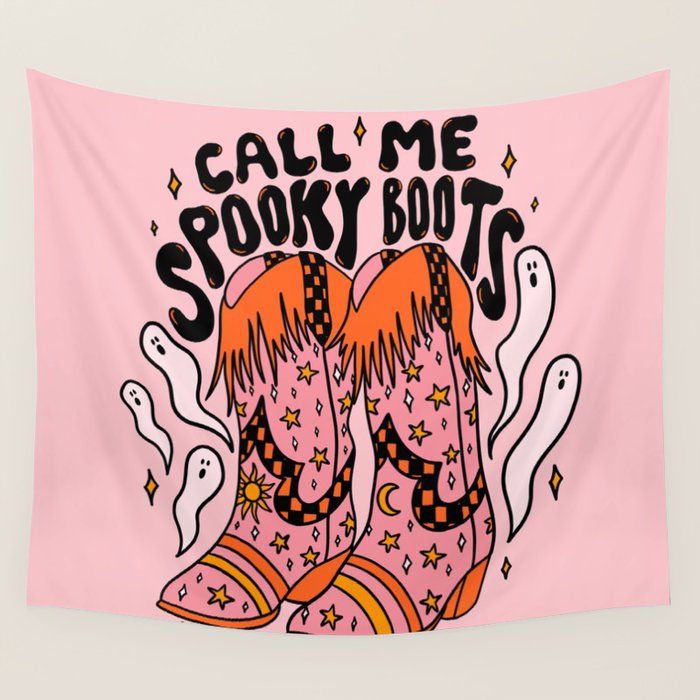 Spooky Boots Wall Tapestry Gallery Image 1