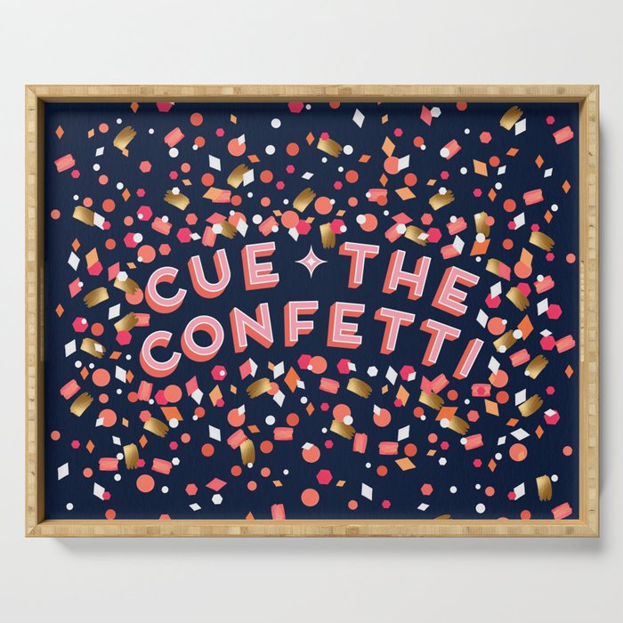 Cue the Confetti - Navy Palette Serving Tray Gallery Image 1