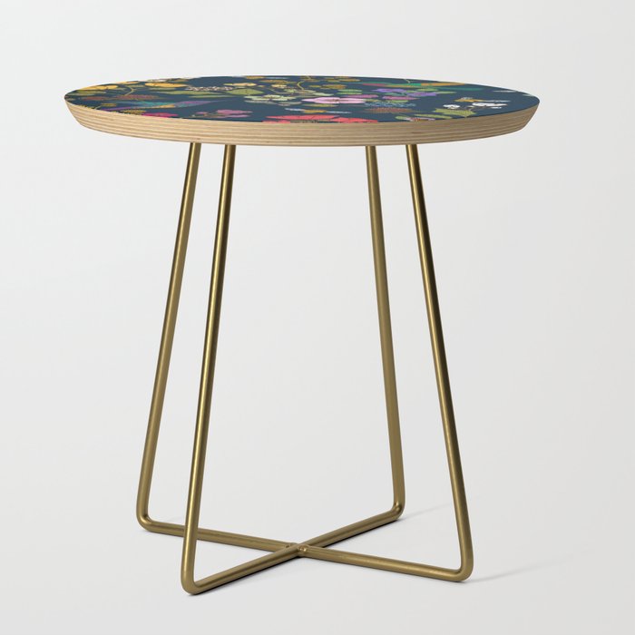 Hummingbirds and Bees {Deep Blue} Side Table Gallery Image 1