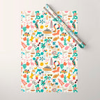 Florida State Beach Map Wrapping Paper Gallery Image 1