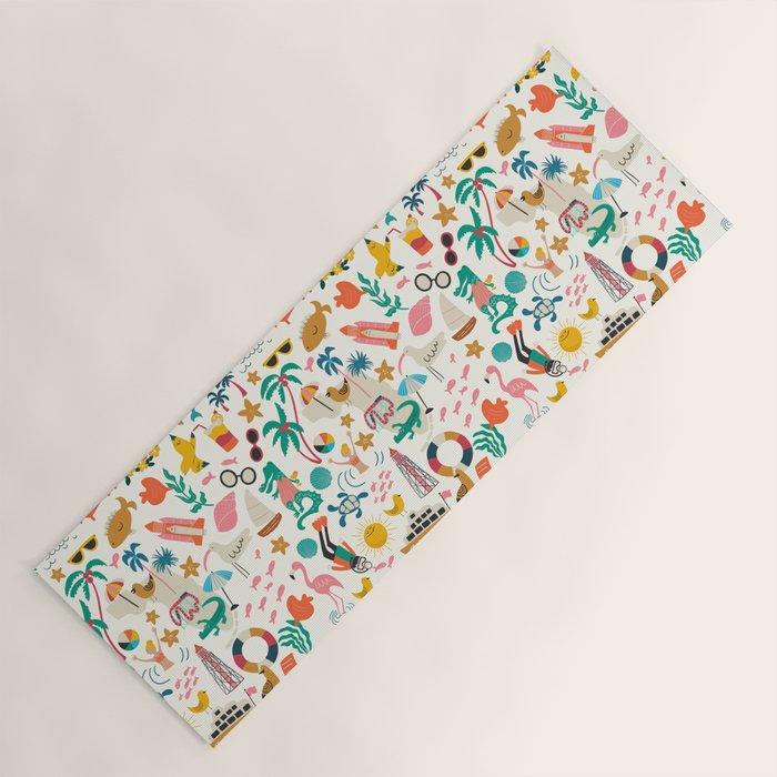 Florida State Beach Map Yoga Mat Gallery Image 1