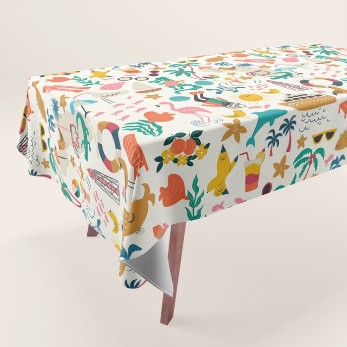 Florida State Beach Map Tablecloth Gallery Image 1