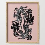 Black cheetah dance Serving Tray Gallery Image 1