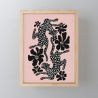 Black cheetah dance Mini Art Print Gallery Image 1