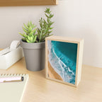 Turquoise Tides - Aerial View of Ocean Waves and Shore Mini Art Print Gallery Image 2