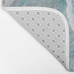 Turquoise Tides - Aerial View of Ocean Waves and Shore Bath Mat Gallery Image 2