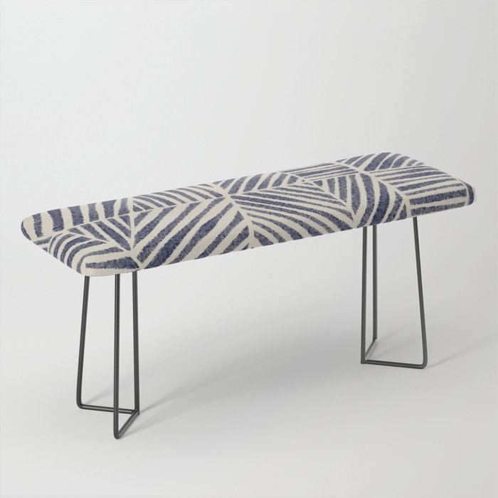 Navy Blue Striped Pattern #1 Bench Gallery Image 1