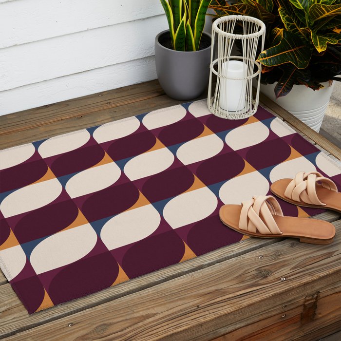 Almond Shapes Pattern III Outdoor Rug Gallery Image 2