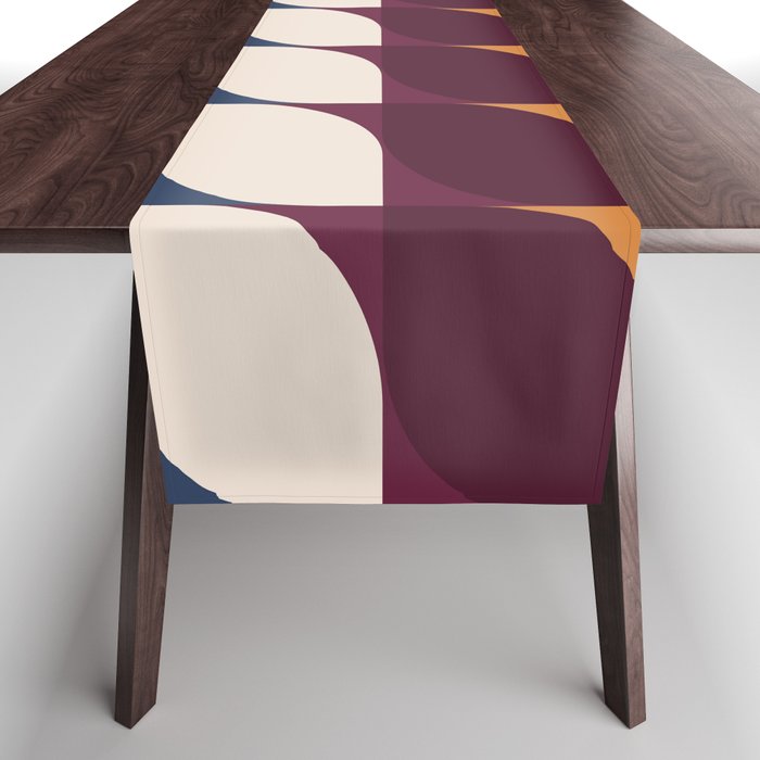 Almond Shapes Pattern III Table Runner Gallery Image 1