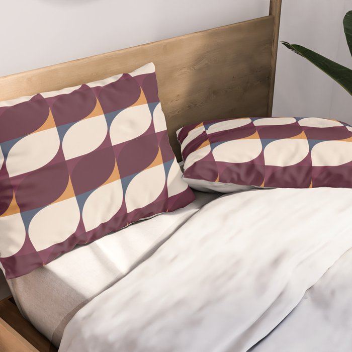 Almond Shapes Pattern III Pillow Sham Gallery Image 2