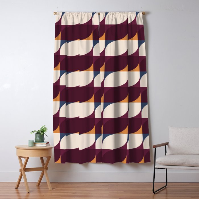 Almond Shapes Pattern III Window Curtain Gallery Image 5