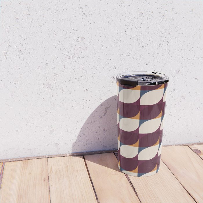 Almond Shapes Pattern III Travel Mug Gallery Image 4