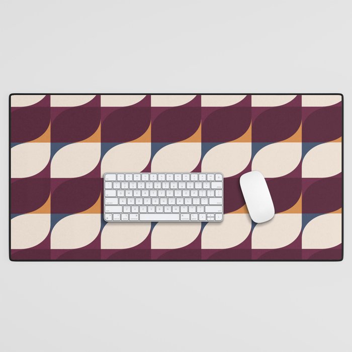 Almond Shapes Pattern III Desk Mat Gallery Image 1