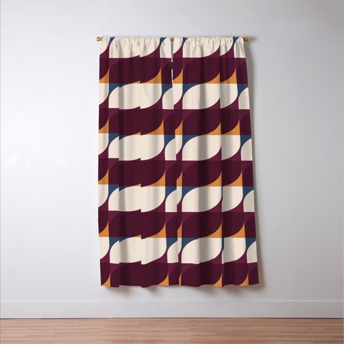 Almond Shapes Pattern III Window Curtain Gallery Image 3