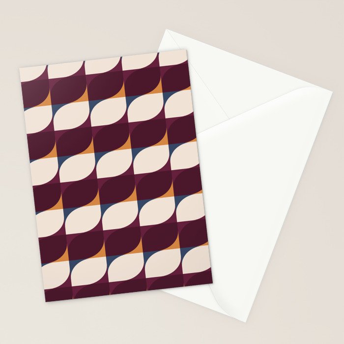 Almond Shapes Pattern III Stationery Card Gallery Image 2