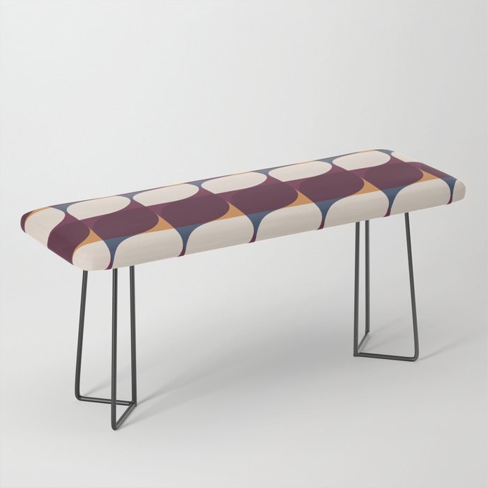 Almond Shapes Pattern III Bench Gallery Image 1