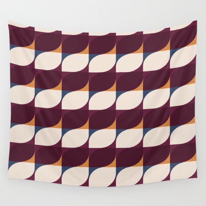 Almond Shapes Pattern III Wall Tapestry Gallery Image 1