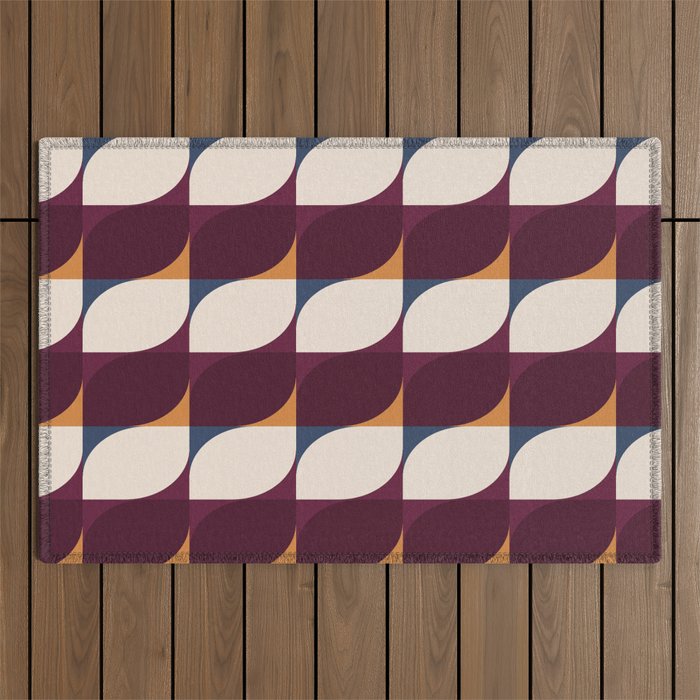 Almond Shapes Pattern III Outdoor Rug Gallery Image 1
