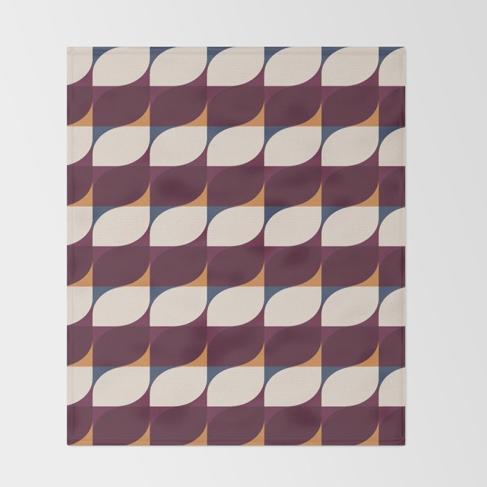 Almond Shapes Pattern III Throw Blanket Gallery Image 2