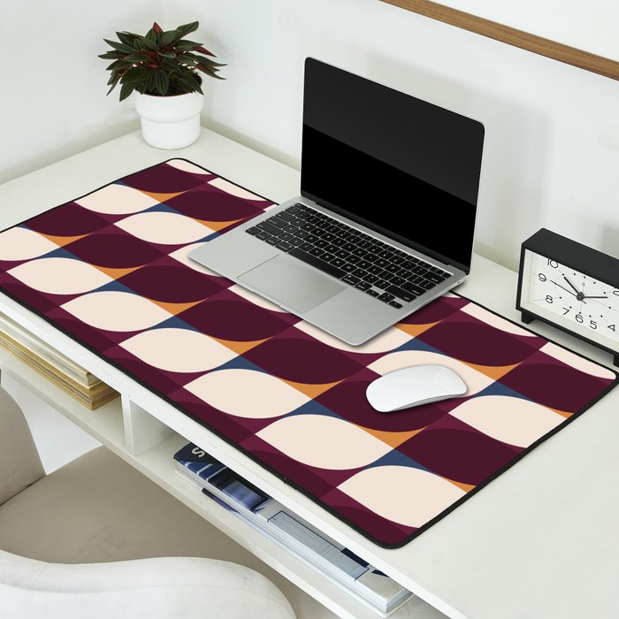 Almond Shapes Pattern III Desk Mat Gallery Image 2