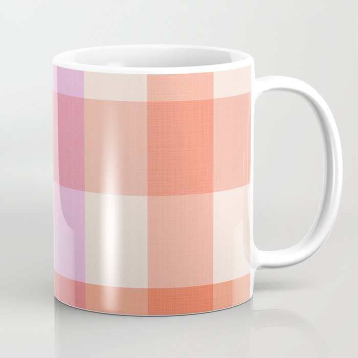 Retro Summer Pastel Gingham Coffee Mug Gallery Image 1