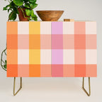 Retro Summer Pastel Gingham Credenza Gallery Image 1