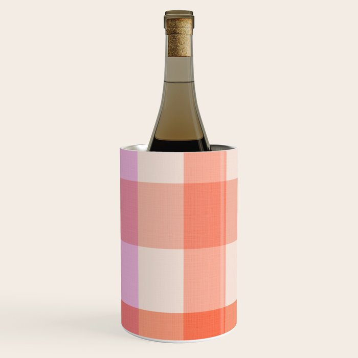 Retro Summer Pastel Gingham Wine Chiller Gallery Image 3