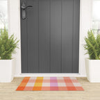 Retro Summer Pastel Gingham Welcome Mat Gallery Image 3