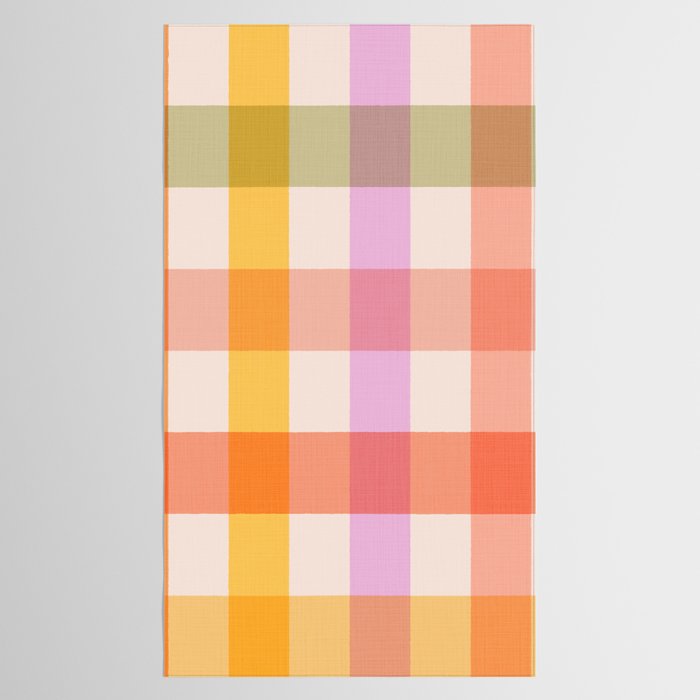 Retro Summer Pastel Gingham Tablecloth Gallery Image 2