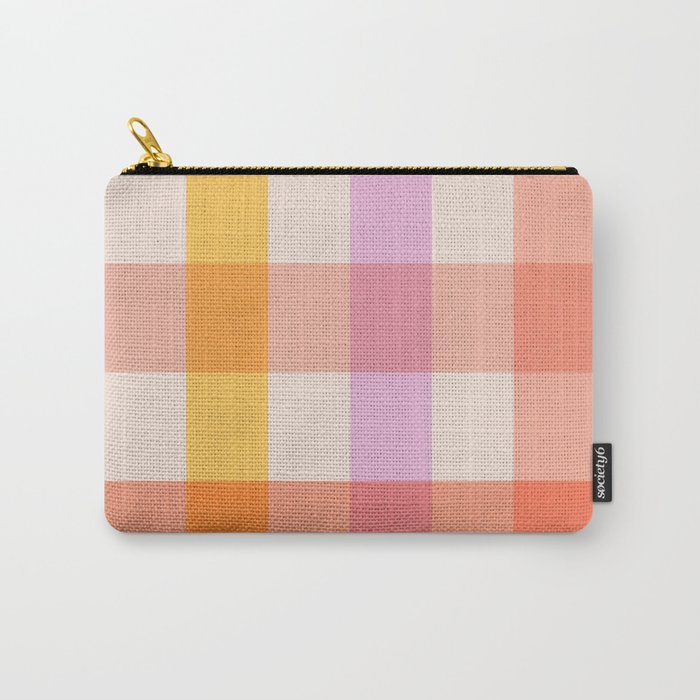 Retro Summer Pastel Gingham Carry All Pouch Gallery Image 1