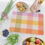 Retro Summer Pastel Gingham Cutting Board Gallery Image 2