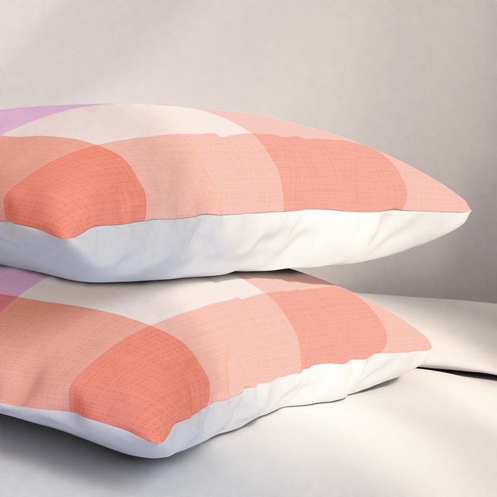 Retro Summer Pastel Gingham Pillow Sham Gallery Image 3