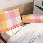 Retro Summer Pastel Gingham Pillow Sham Gallery Image 2