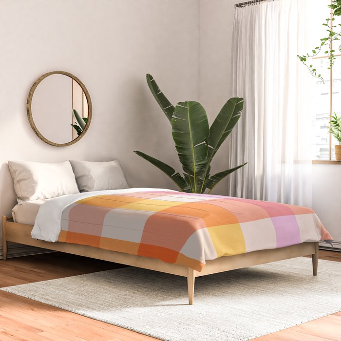 Retro Summer Pastel Gingham Comforter Gallery Image 2