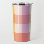 Retro Summer Pastel Gingham Travel Mug Gallery Image 1