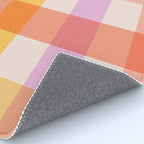 Retro Summer Pastel Gingham Rug Gallery Image 4