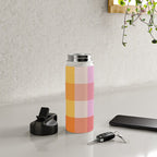 Retro Summer Pastel Gingham Water Bottle Gallery Image 4