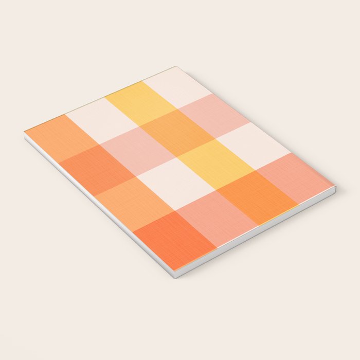 Retro Summer Pastel Gingham Notebook Gallery Image 3
