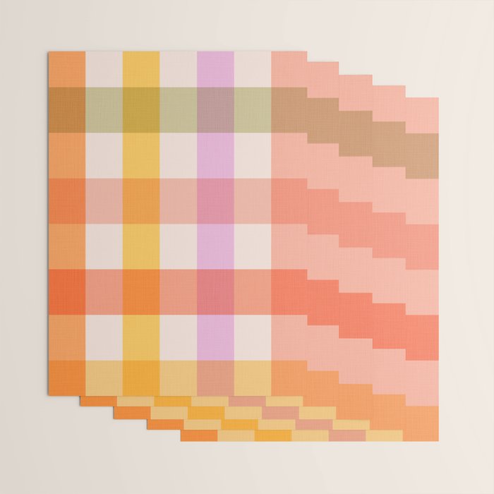 Retro Summer Pastel Gingham Wrapping Paper Gallery Image 3