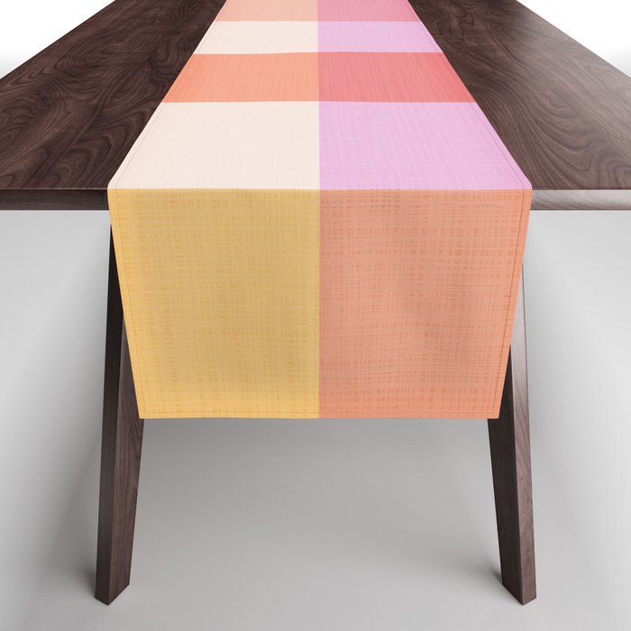 Retro Summer Pastel Gingham Table Runner Gallery Image 1