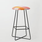 Retro Summer Pastel Gingham Stool Gallery Image 1