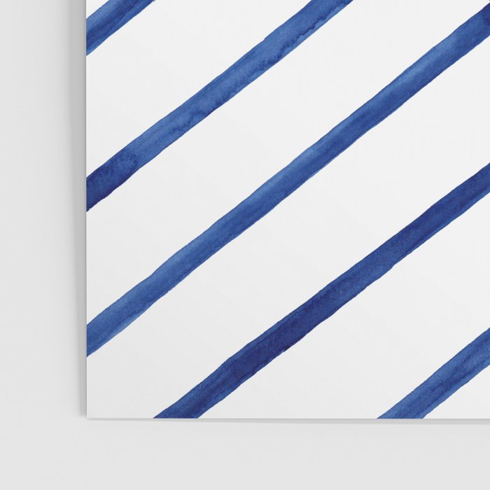 Watercolor lines pattern | Navy blue Poster Gallery Image 3
