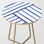 Watercolor lines pattern | Navy blue Side Table Gallery Image 2