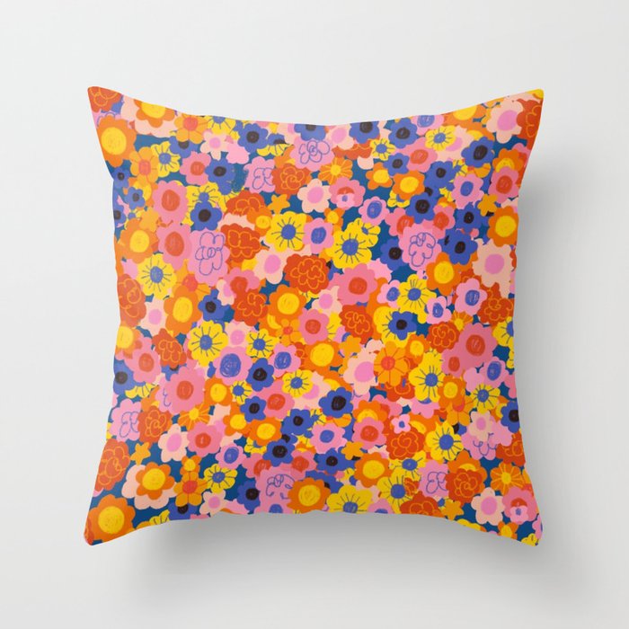 Floral explosion Throw Pillow Gallery Image 6