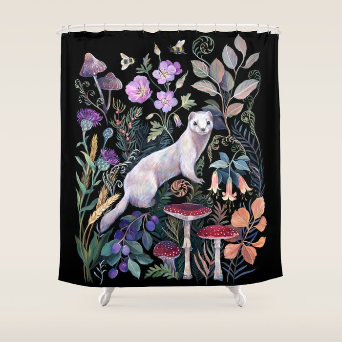 White Ermine Shower Curtain Gallery Image 1